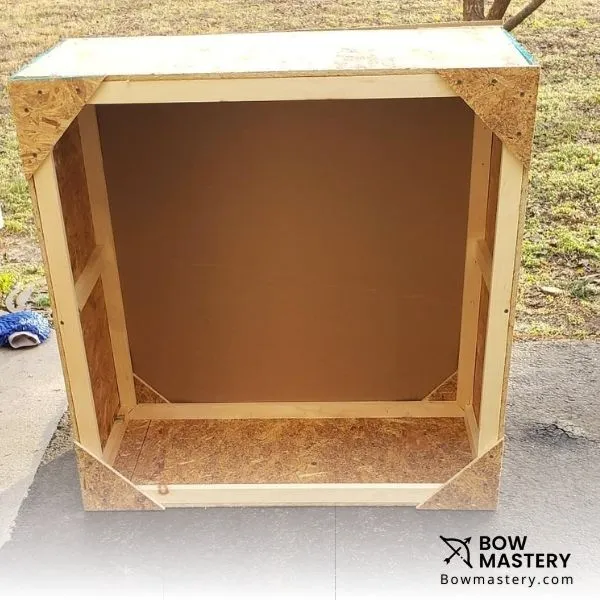 how to make an archery target out of wood box - back